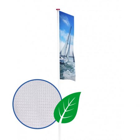 Flaga reklamowa ekologiczna Eco Polyglans 115 g/m² B1 z tunelem